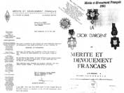 Croix d'argent mérite et dévouement Français - 1993