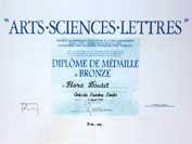 Médaille de bronze arts-sciences-lettres - 1999